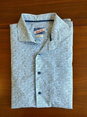 Johnnie-O Hangin Out Cityscape Miguel Button Down Shirt Camp Golf Large